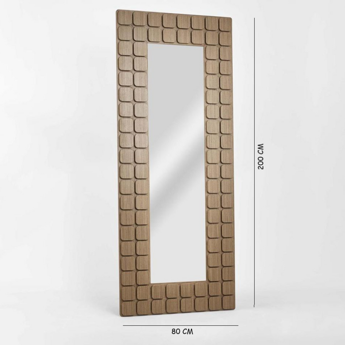 Porto Walnut Floor Mirror