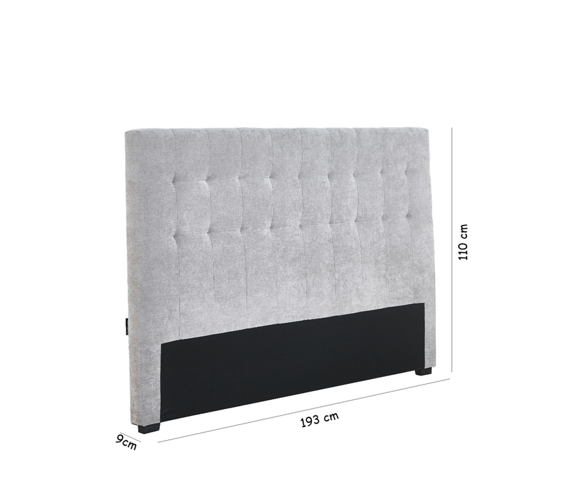 Grey Charlotte Upholstered King Bedhead