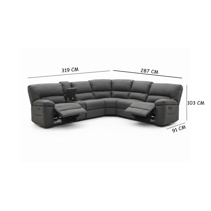 Island 3 Manual Recliner Corner Lounge