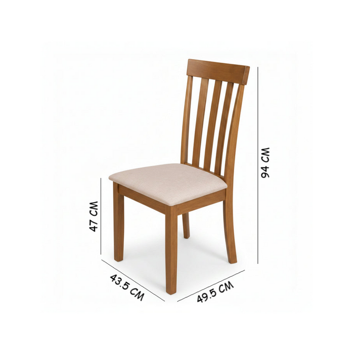 Woodland 7 Piece Solid Timber Dining Set, FULLY ASSEMBLED