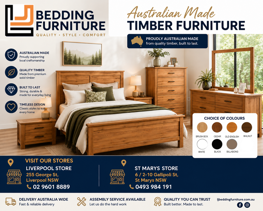 Hunter Australian Made Solid Wood Bed Frame