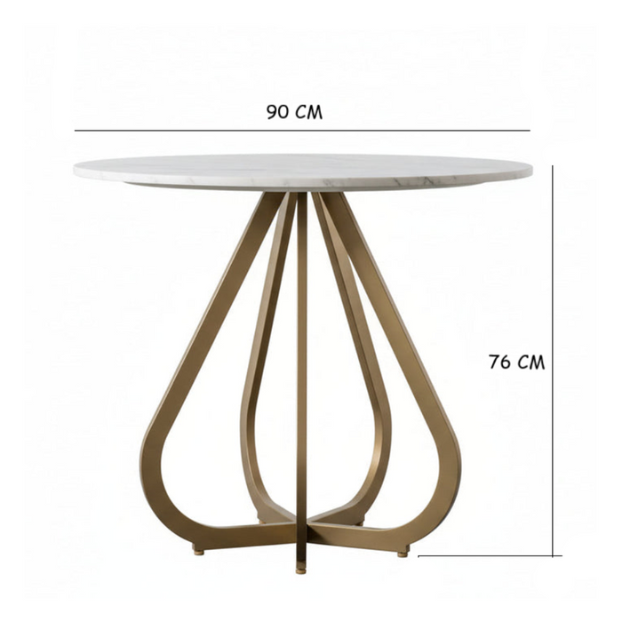 Moorgate 90cm Dining Table Gold