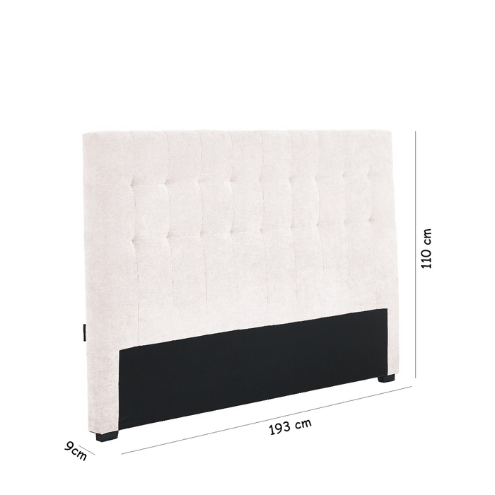 Beige Charlotte Upholstered King Bedhead