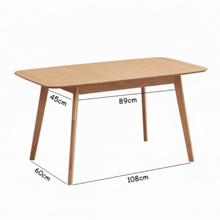 Harris 5 Piece Extendable Dining Set - Light Natural Timber Table with Beige Fabric Chairs