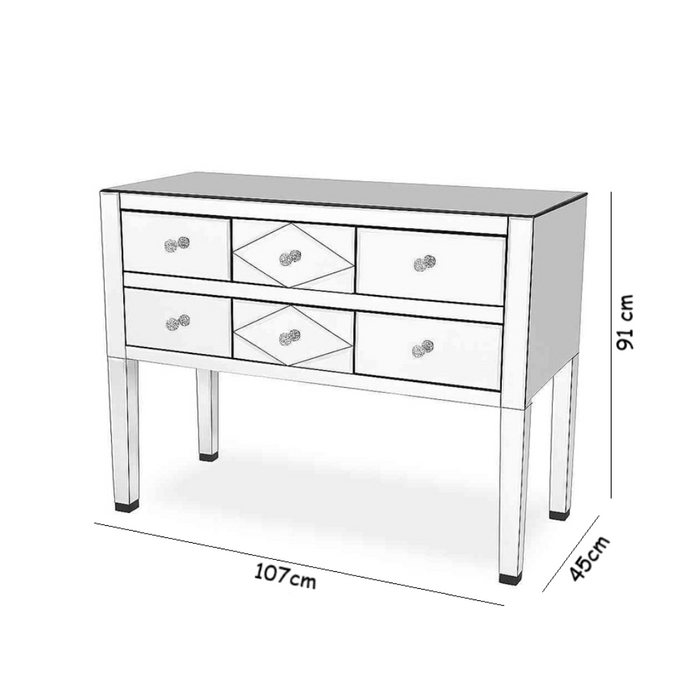Vienna Mirrored Console Table