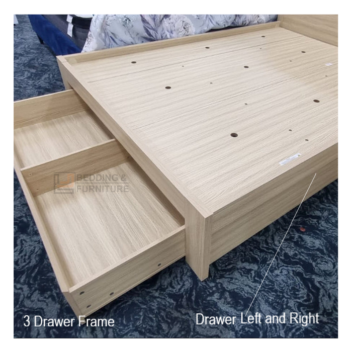 Marys Alpine Oak Double Bed with Storage – Beds Australia