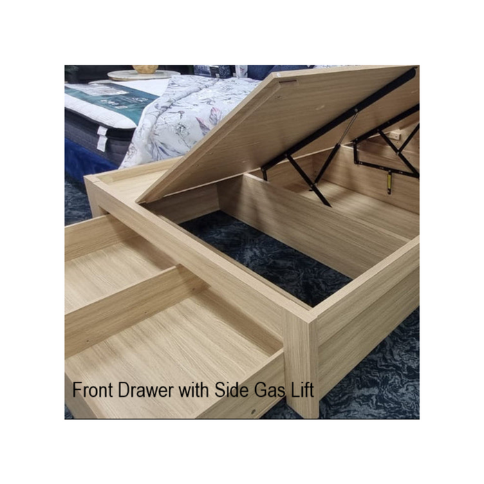 Marys Alpine Oak Queen Bed with Storage – Beds Australia