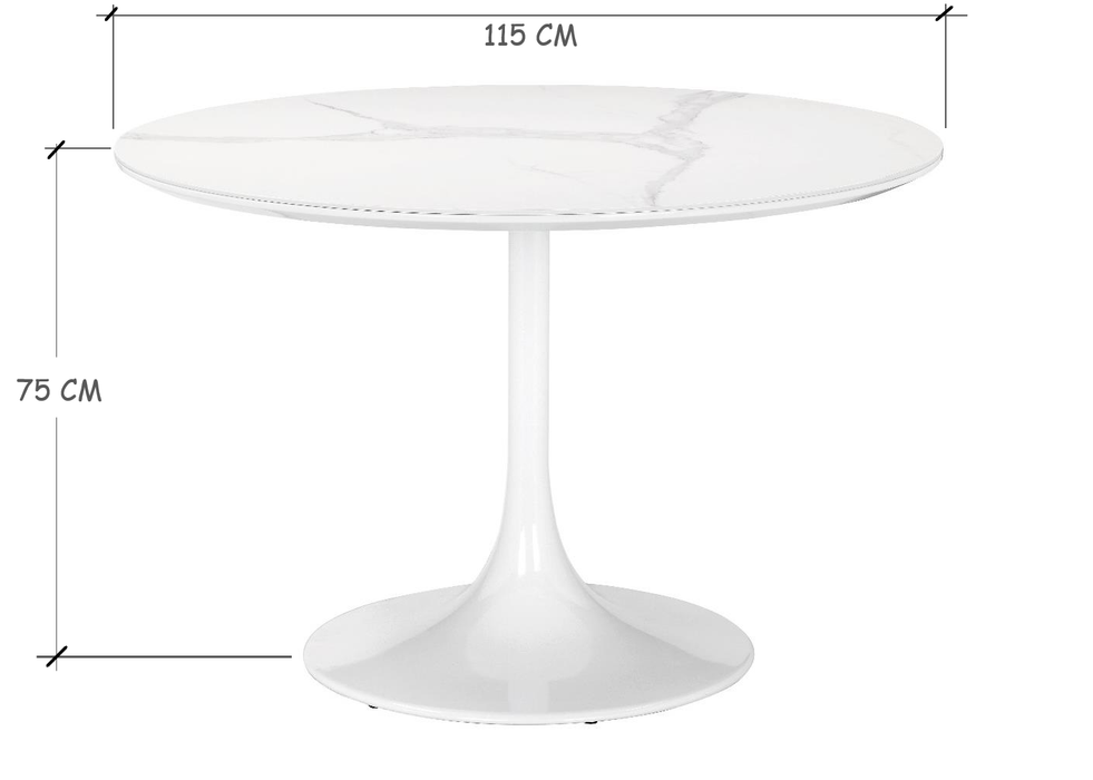 Ireland 1.15m Round Dining Table