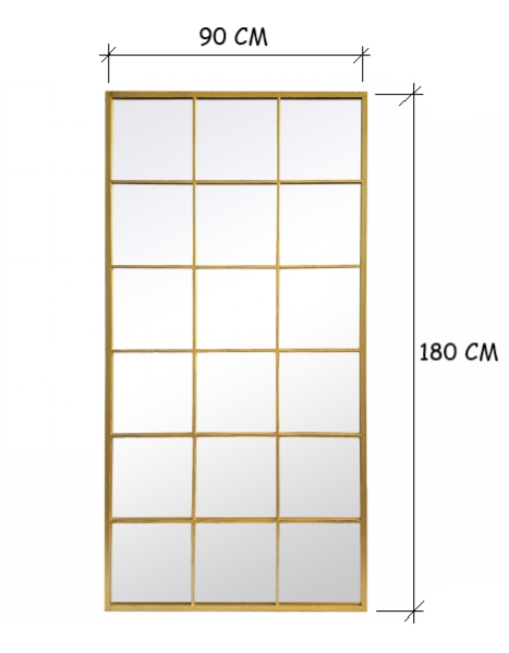 Rustic Gold Industrial Mirror