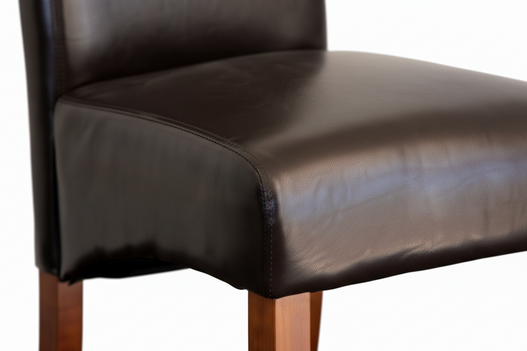 (Set of 4) Avalon Faux Leather Dark Brown Dining Chairs