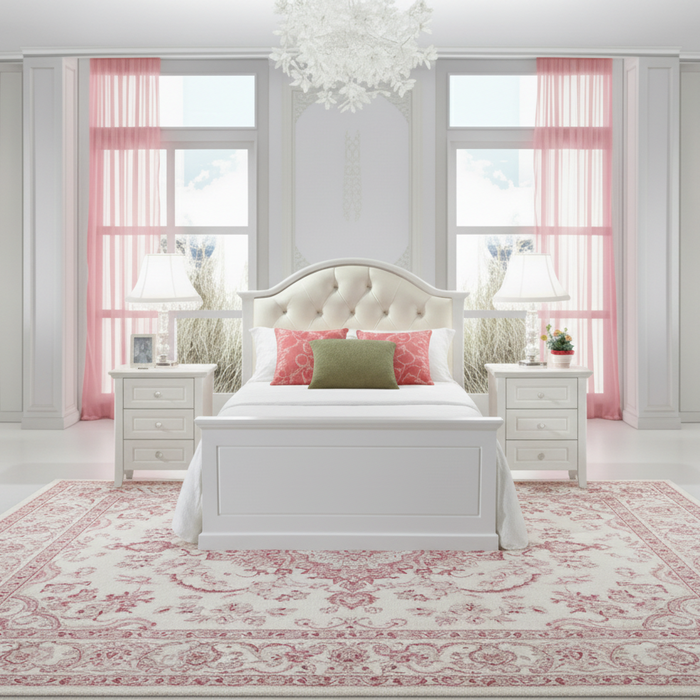 White Paris King Single Bed Frame