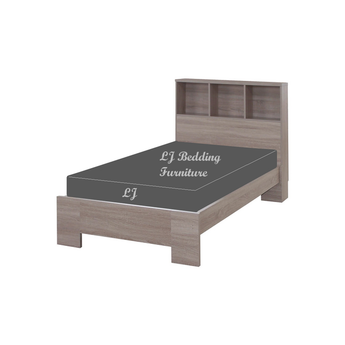 Beta Bookcase King Single Bed - Light Oak