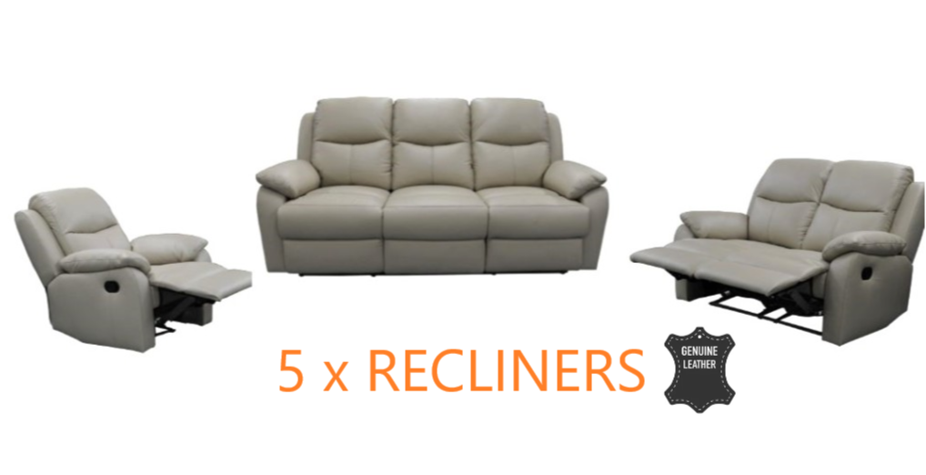 Washington 3+2+1 Seater Genuine Leather Sofa Set