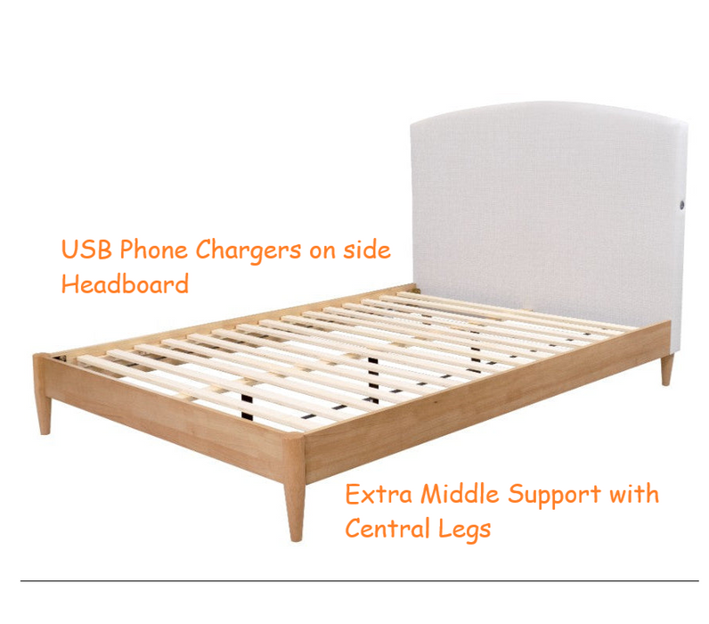 Tilda Double Bed Frame with Phone Charger