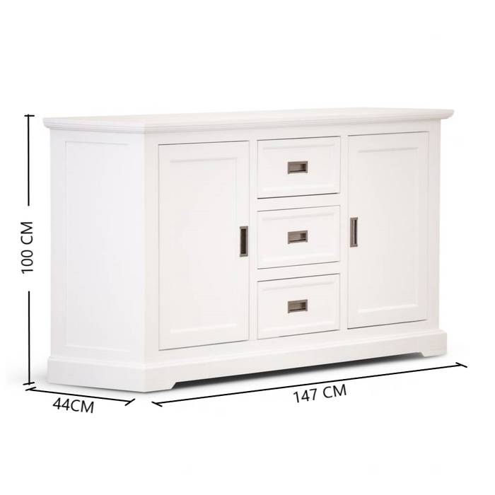 Coastal 1.66m Buffet Sideboard - White