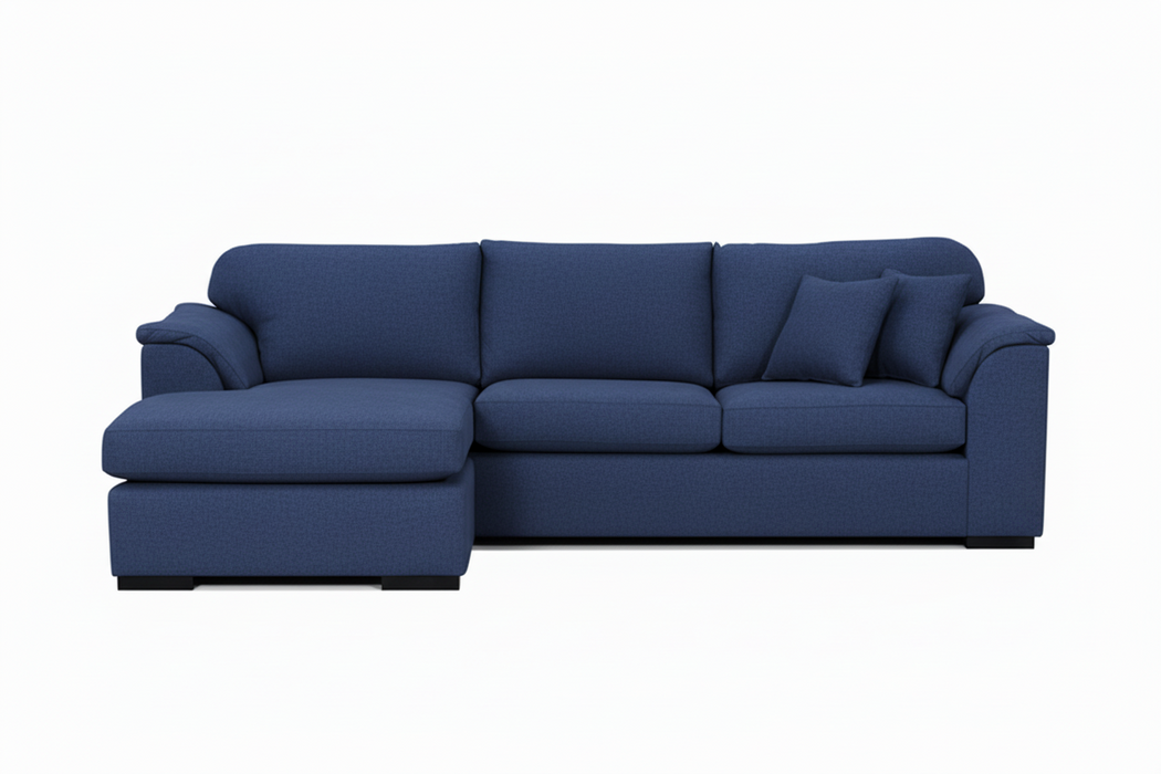 Bondi 4 Seater Rounded Arm Chaise in Fabric, 285cm