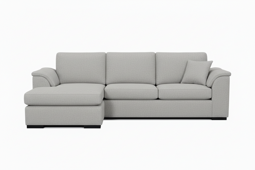 Bondi 4 Seater Rounded Arm Chaise in Fabric, 285cm