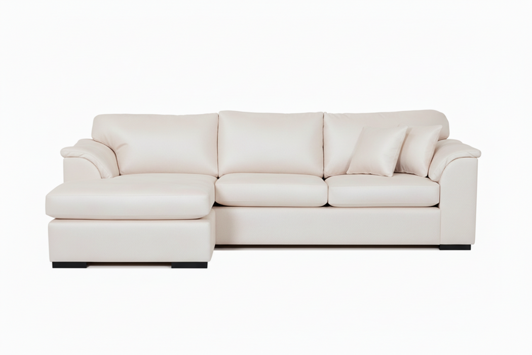 Bondi 4 Seater Rounded Arm Chaise in Fabric, 285cm