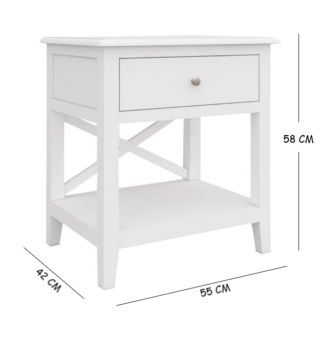 Hampton Side Table White
