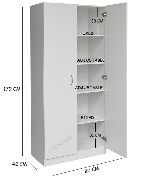 Aspen 2 Door Pantry Walnut