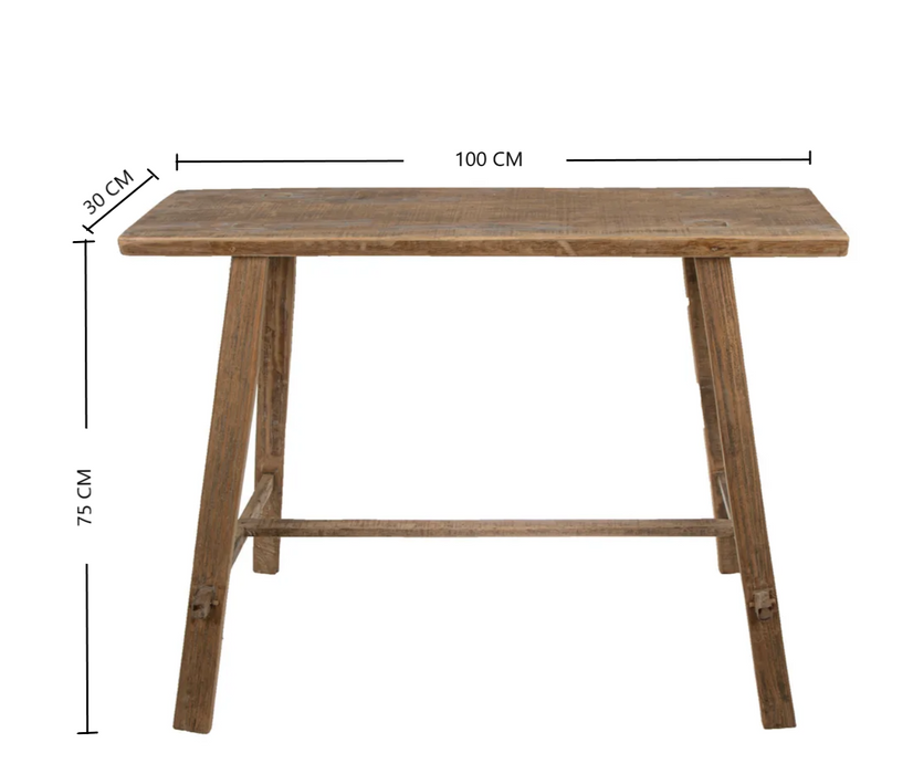 Bella 1.0m Wood Console - Natural
