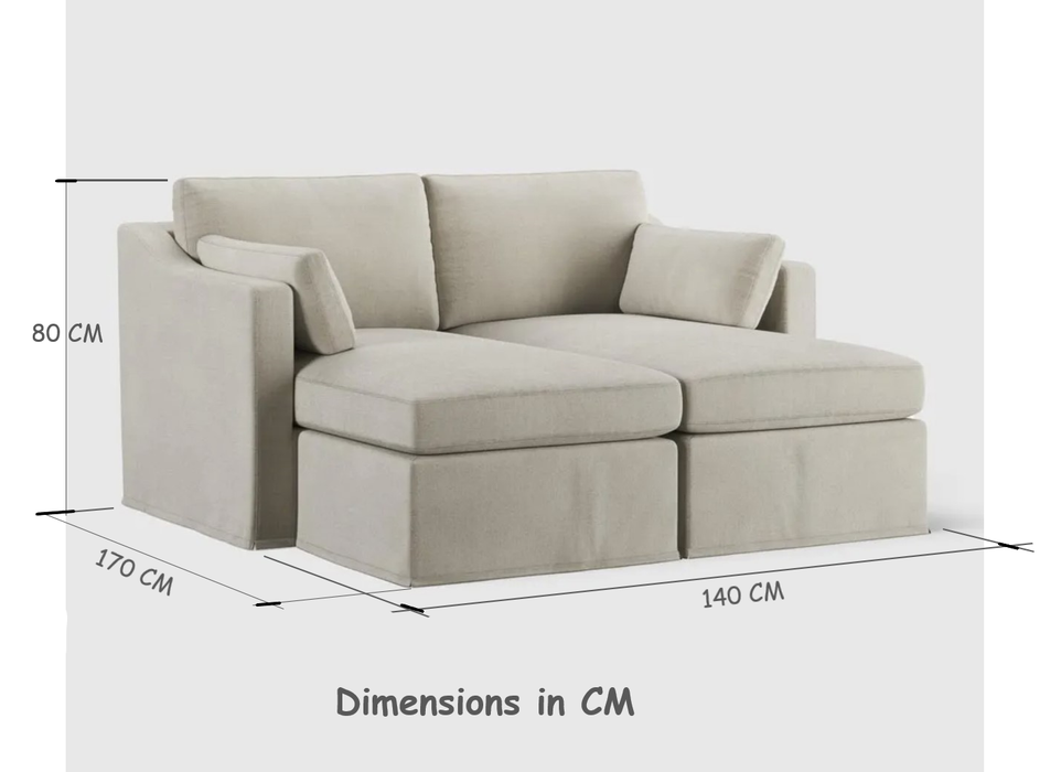 Clovelly Double Chaise Daybed Natural
