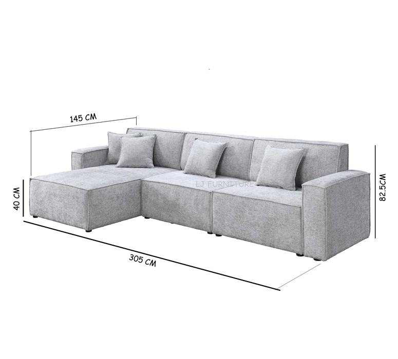 Lisle 4 Seater Modular Sofa with Chaise