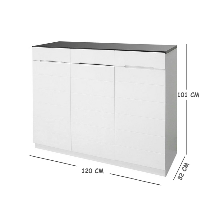 Gladstone 1.2m Shoe Cabinet - FULLY ASSEMBLED