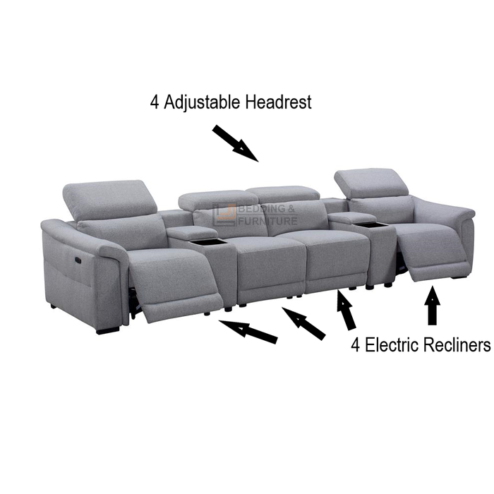 Rob 4 Seater Theatre Recliner Lounge
