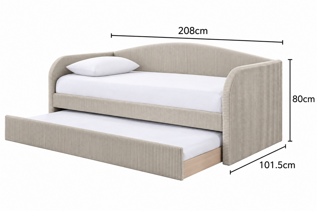 Charlotte Daybed with Trundle - Dark Grey  Liverpool & ST Marys NSW