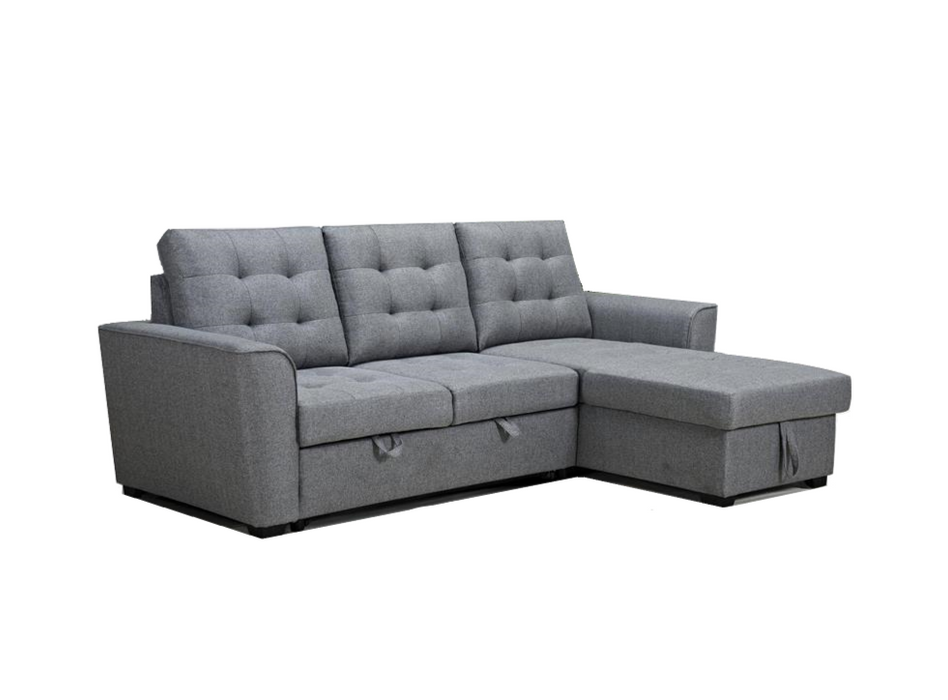 Arina 3 Seater Sofa Bed with Reversible Storage Chaise - Grey