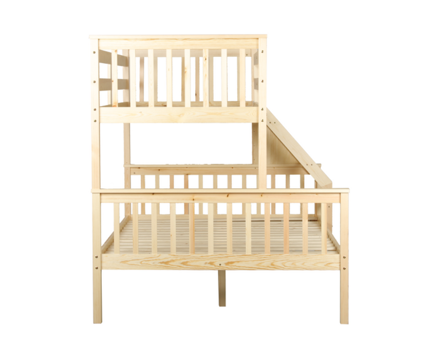 Glebe Pine Wood Single Over Double Bunk Bed