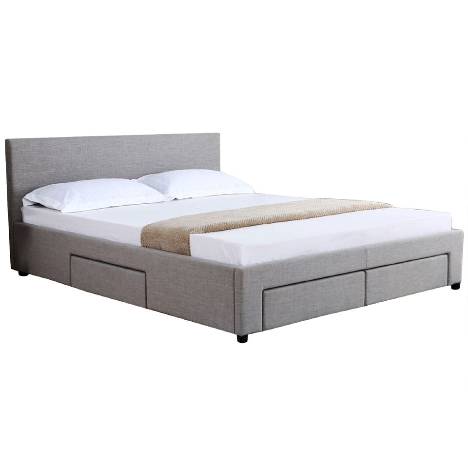 Nicola Upholstered Bed with Four Drawers