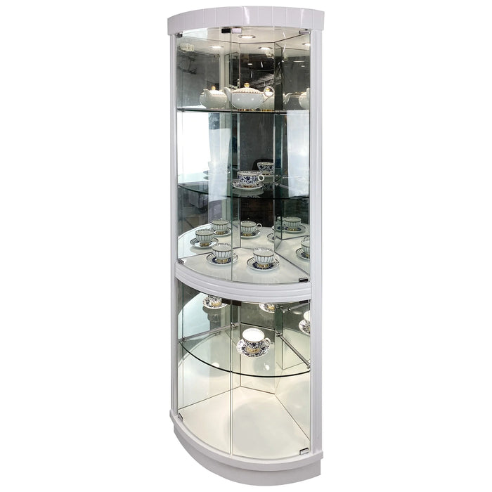 Tramp Glass Corner Display Cabinet - FULLY ASSEMBLED