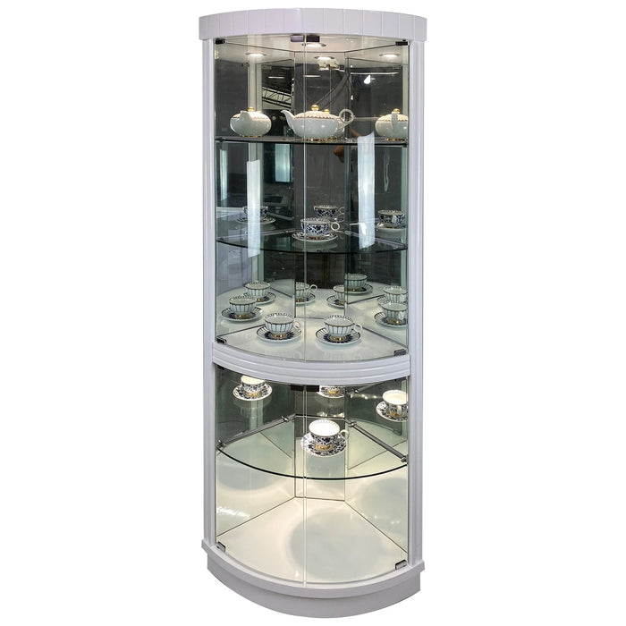 Tramp Glass Corner Display Cabinet - FULLY ASSEMBLED