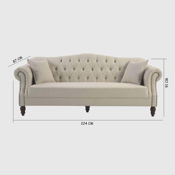 Vaucluse 3 Seater Sofa Beige