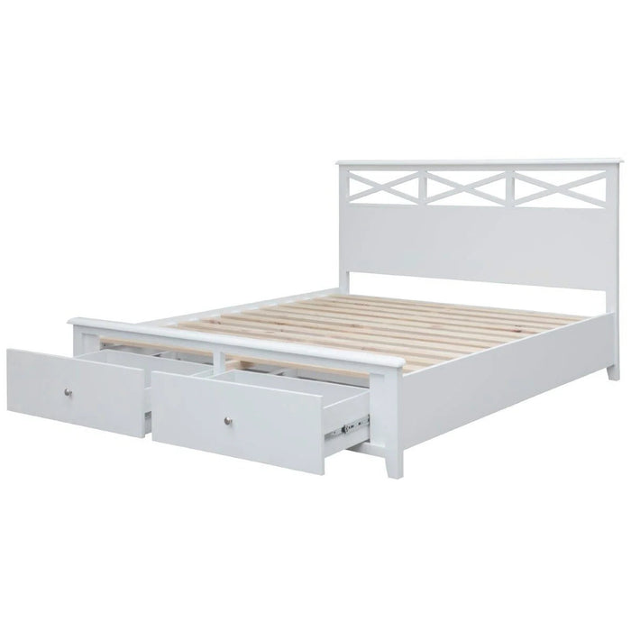 Coast Double Timber Bed with Drawers