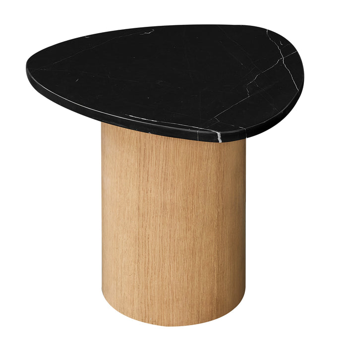 Sculptura Marble Side Table Black