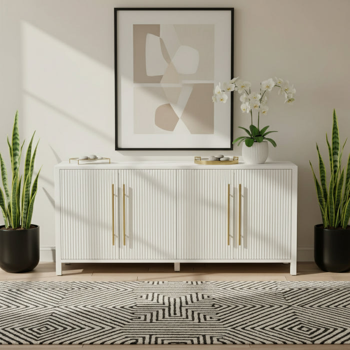 Essence 4 Door Sideboard Buffet , White