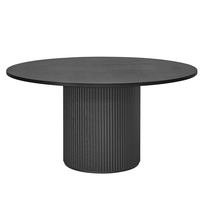 Ripple Round Dining Table Black - 150cm