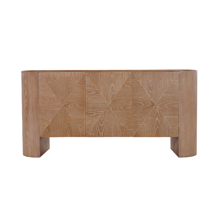 Zella 3 Door Sideboard Buffet Natural Ash