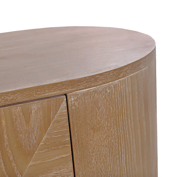 Zella 3 Door Sideboard Buffet Natural Ash