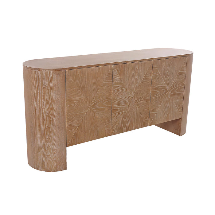 Zella 3 Door Sideboard Buffet Natural Ash