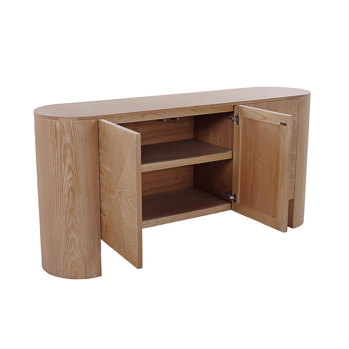 Zella 3 Door Sideboard Buffet Natural Ash