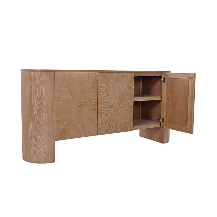 Zella 3 Door Sideboard Buffet Natural Ash