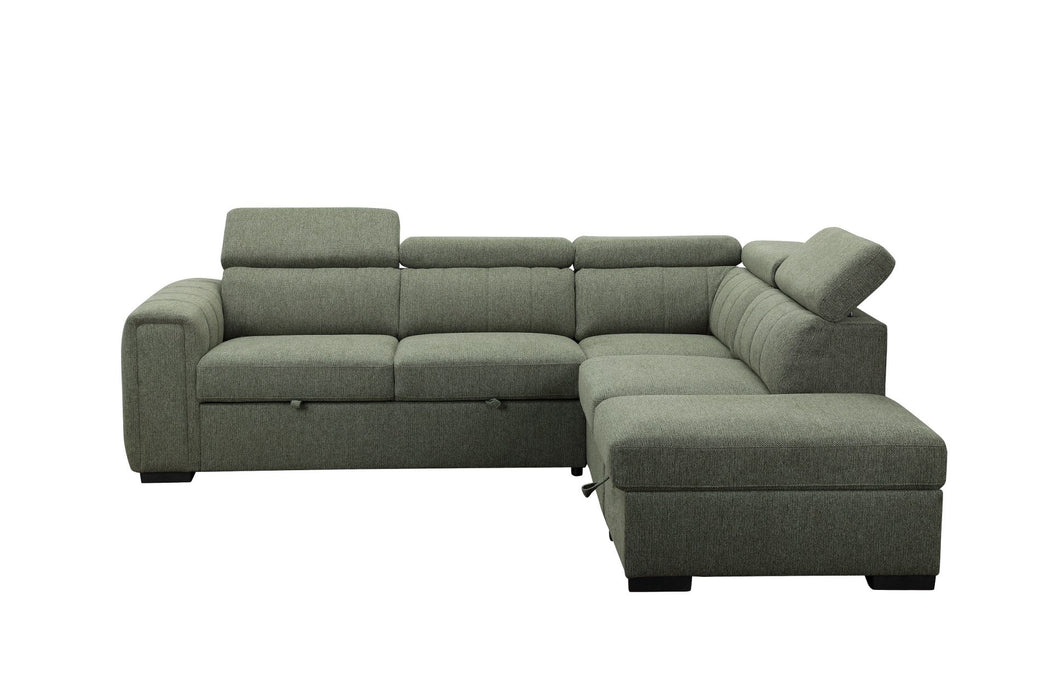 Green Orland Corner Pull Out Sofa Bed