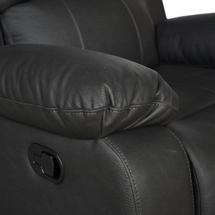 Valor Fabric Manual Recliner Chair Black | Comfortable Lounge Armchair for Living Room & Home Theatre