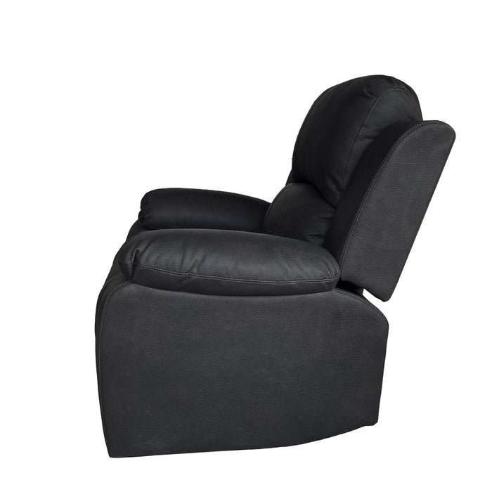 Valor Fabric Manual Recliner Chair Black | Comfortable Lounge Armchair for Living Room & Home Theatre