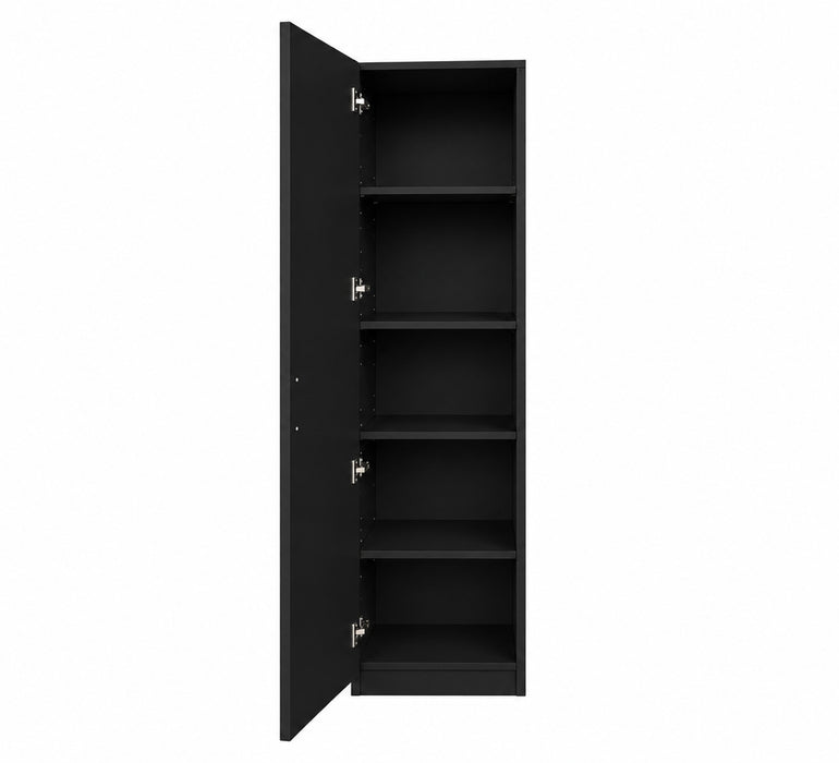 Hudson 1 Door Pantry Storage Cabinet Black