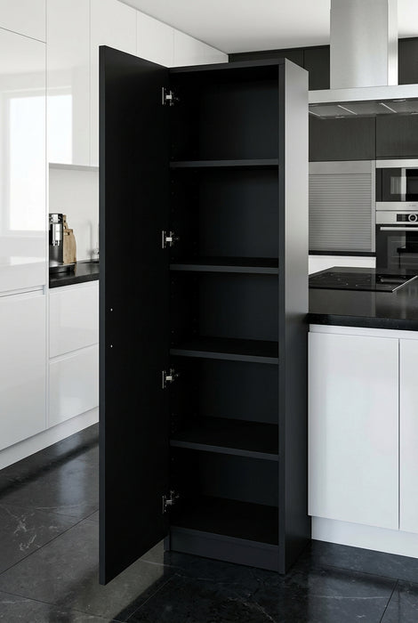 Hudson 1 Door Pantry Storage Cabinet Black